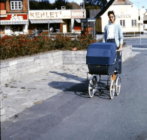 Rækken af små forretninger, hvor nu betonklodsen Punkt 1 ligger