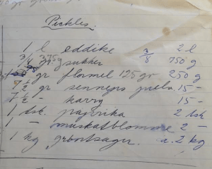 opskrift på Pickles fra krigen