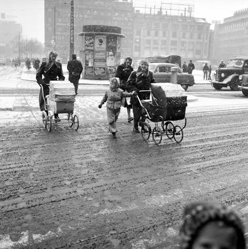 Barnevogne på Rådhuspladsen