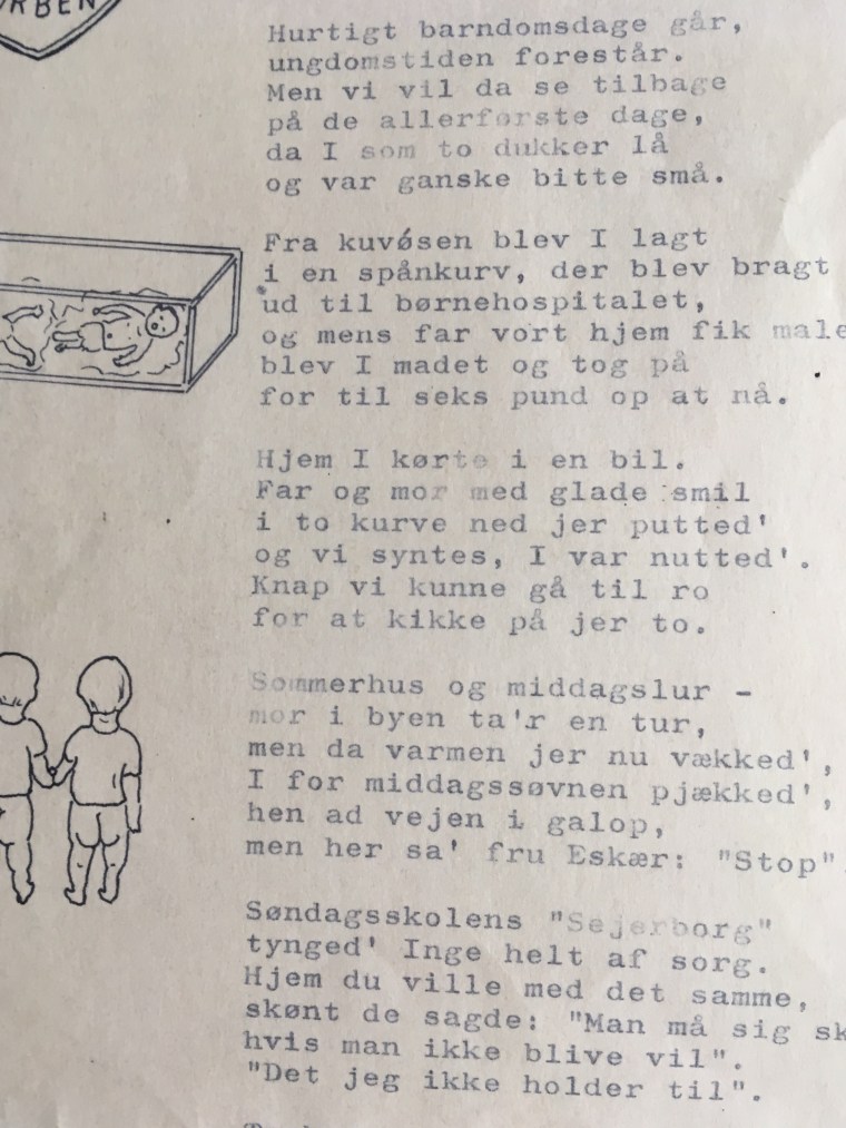 Uddrag fra vores konfirmationssang, hvor jeg blev skammet ud for at ville hjem