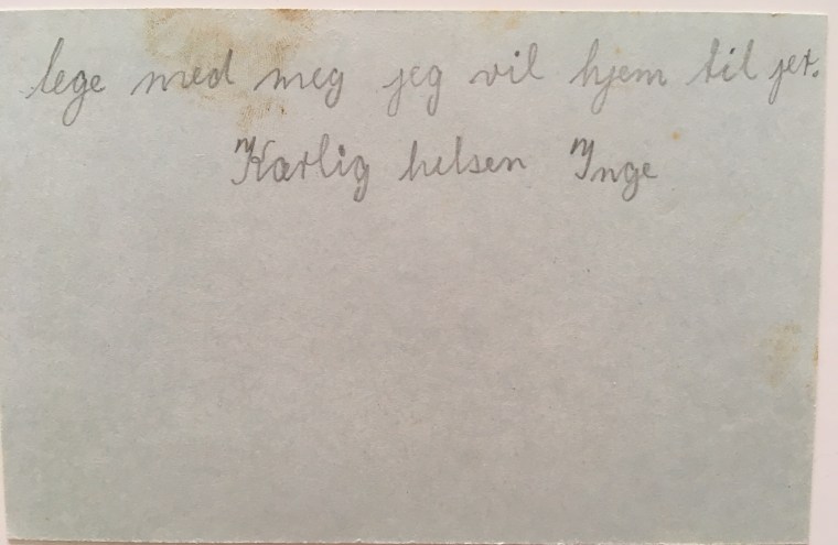 Brev hjem med alvorligt opråb om at ville hjem #2